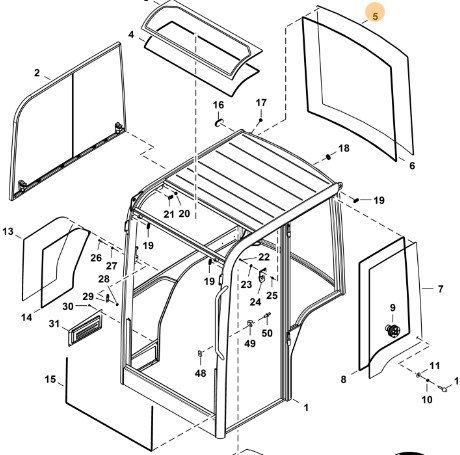 cab rear window