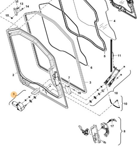 ablaktörlő motor