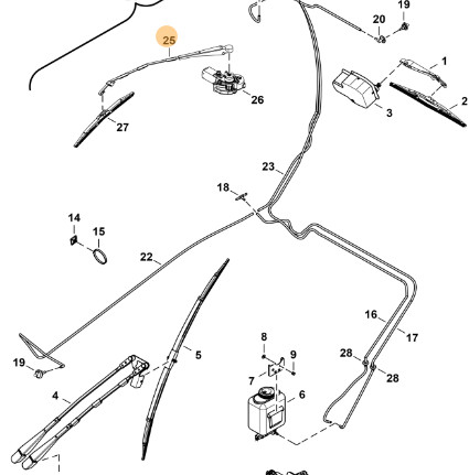 roof wiper arm